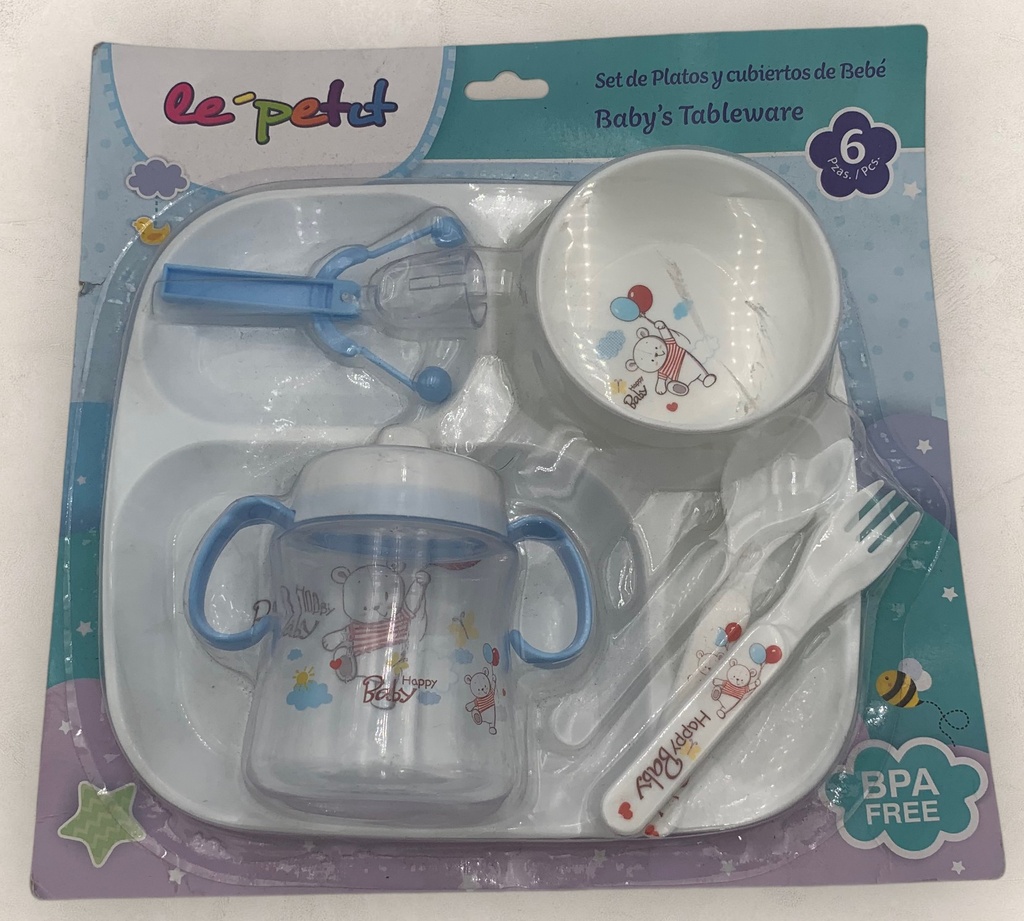  BEBE PLATO PARA COMIDA  5PZS LEPETIT