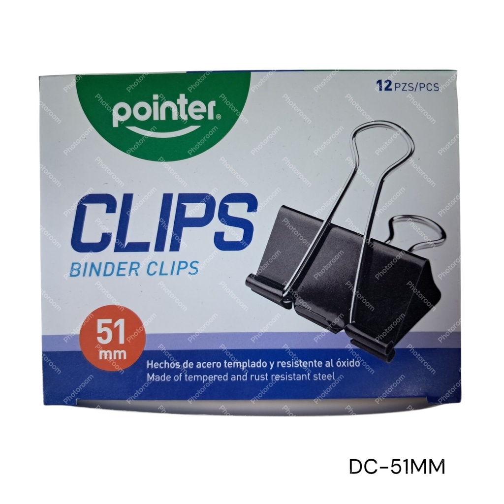 CLIPS SUJETA PAPEL 51MM CXC-12UD.   CXB-60UD.