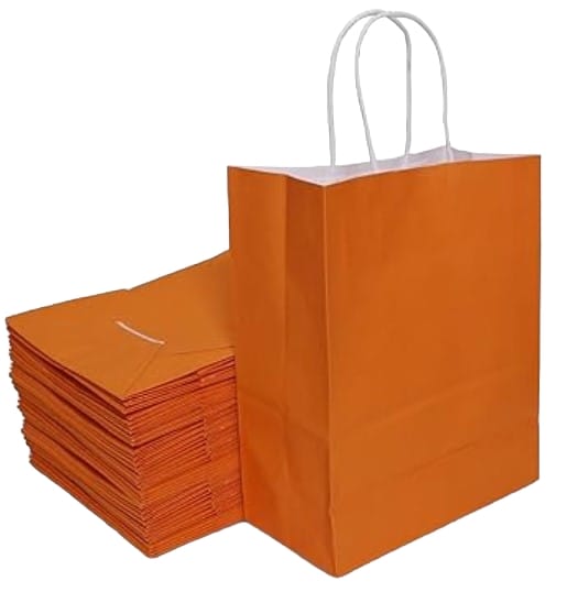 BOLSA CRAFT 22X16X8CM NARANJA  PQT.12UD.  CXB-600 PZA.