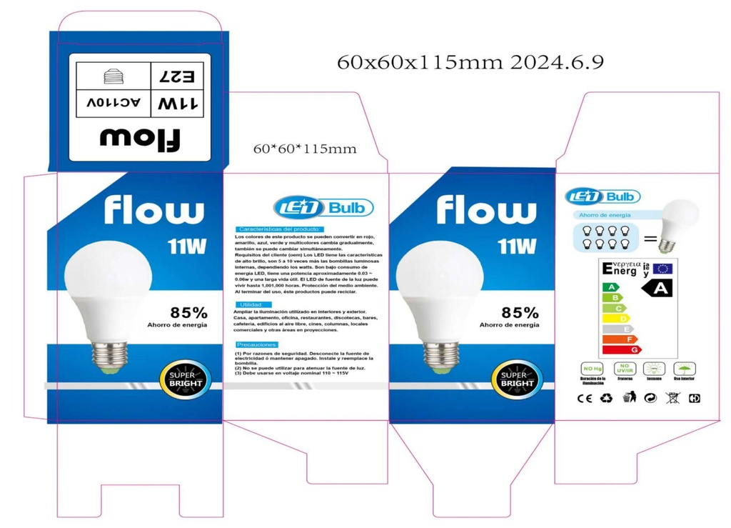BOMBILLO AHORRATIVO E27/110V/ 11W