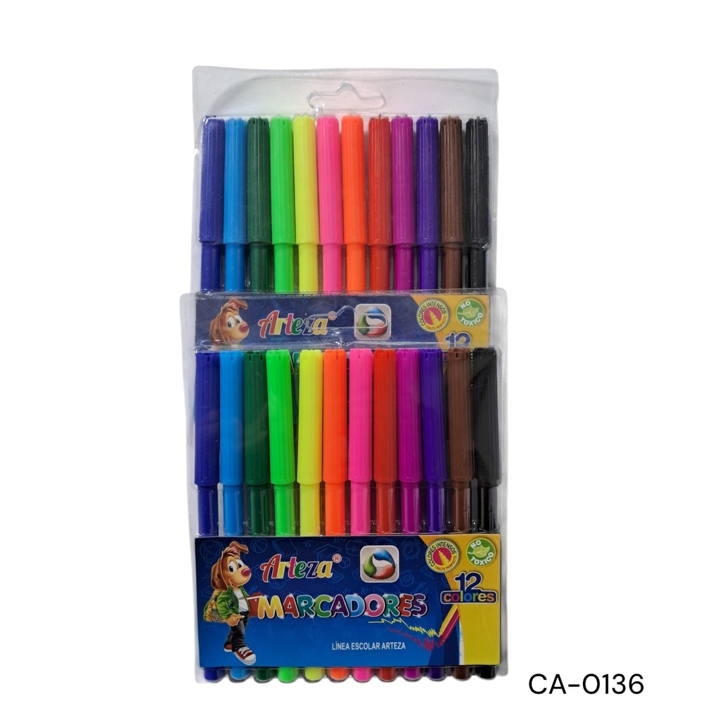 MARCADORES 12 COLORES   CXB-240 UD.