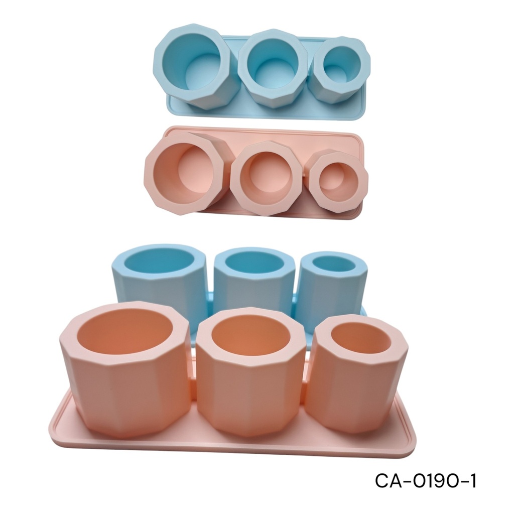 MOLDE SILI.HIELO POLIGONO VASO CXB-40 UD.