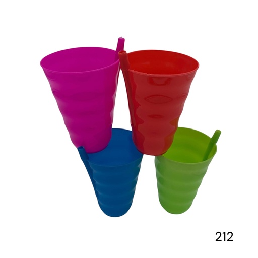 [212] VASO SET PLAST C/CARRIZO 24G X4