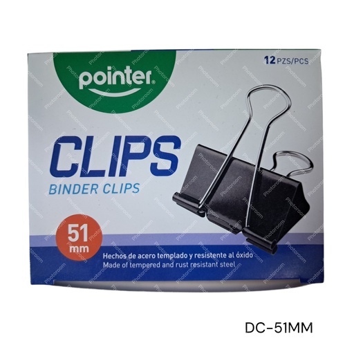 [DC-51MM] CLIPS SUJETA PAPEL 51MM  CXC-12UD.   CXB-60UD.