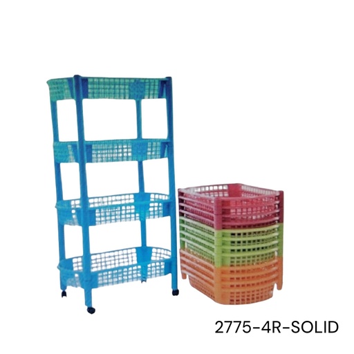 [2775-4R-SOLID] ORGANIZADOR PLASTICO 4 PISOS