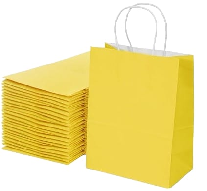 [CA-0022AMA] BOLSA CRAFT 22X16X8CM AMARILLO PQT. 12 UD.   CXB-600 PZA.
