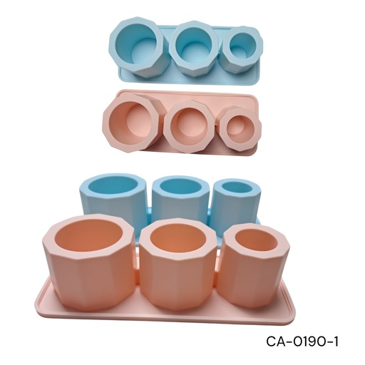 [CA-0190-1] MOLDE SILI.HIELO POLIGONO VASO CXB-40 UD.