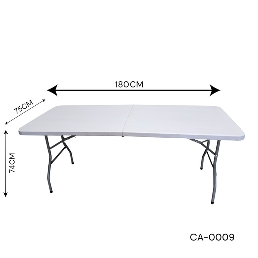 [CA-0009] MESAS PLASTICAS 180X75X74CM